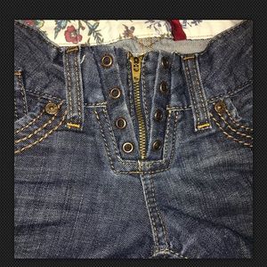 Guess Size 24 Daredevil Bootcut LaceUp/zip Jeans